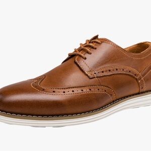 Vostey Brown Leather Brogue Derby with White Sole Size 13. B4